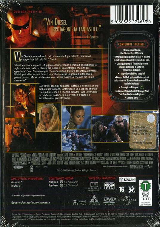 The Chronicles of Riddick (DVD) di David N. Twohy - DVD - 2