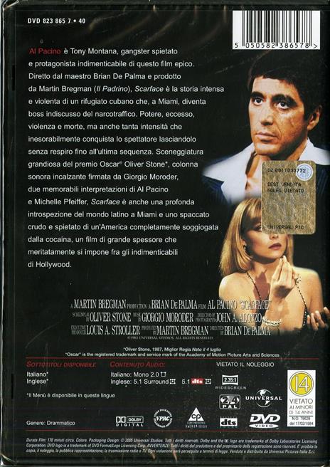 Scarface di Brian De Palma - DVD - 2