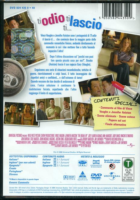 Ti odio, ti lascio, ti... di Peyton Reed - DVD - 2