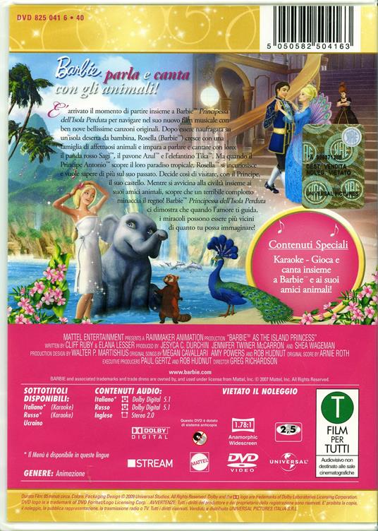 Barbie. Principessa dell'isola perduta di Greg Richardson - DVD - 2