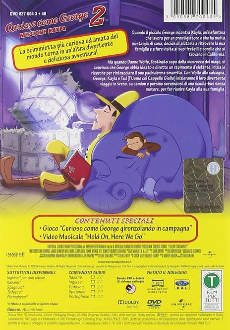 Curioso come George. Missione Kayla (DVD) di Norton Virgien - DVD - 2