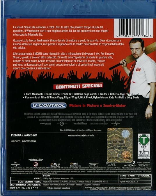 L' alba dei morti dementi. Shaun of the Dead di Edgar Wright - Blu-ray - 2