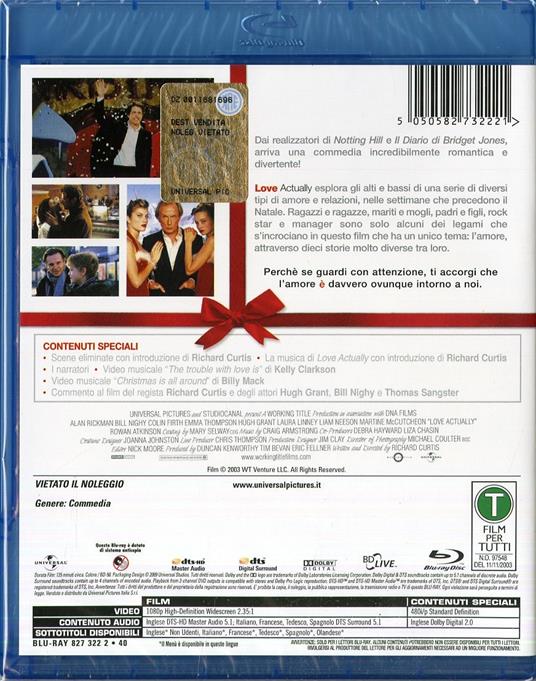 Love Actually. L'amore davvero di Richard Curtis - Blu-ray - 2