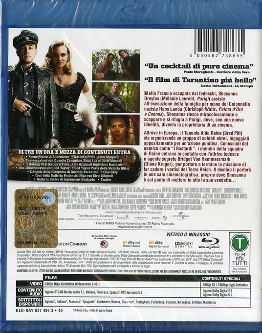 Bastardi senza gloria di Quentin Tarantino - Blu-ray - 2