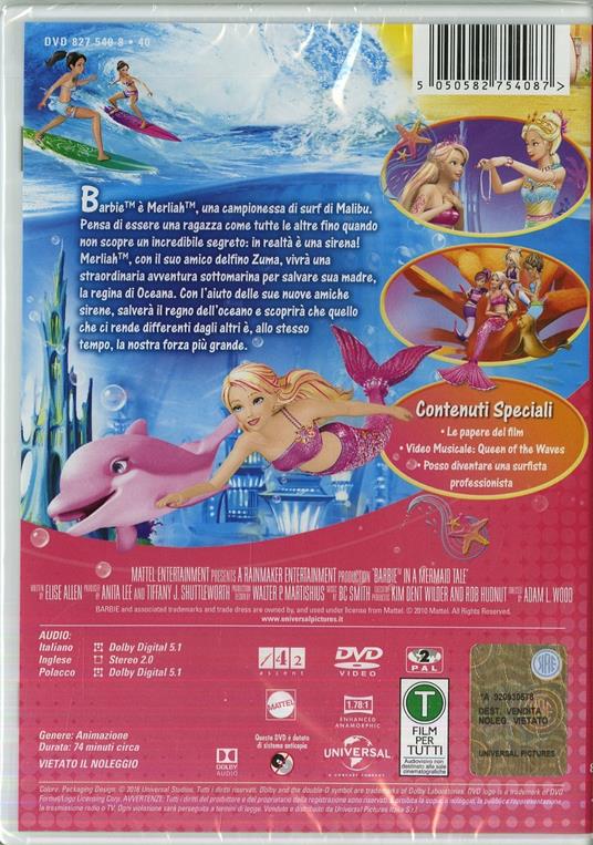 Barbie e l'avventura nell'oceano (DVD) di Adam L. Wood - DVD - 2