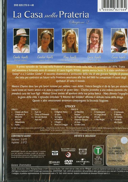 La casa nella prateria. Stagione 2 (6 DVD) di Michael Landon,William F. Claxton,Victor French,Alf Kjellin,Leo Penn - DVD - 2