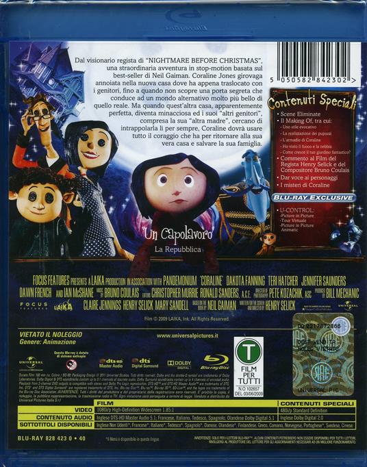 Coraline e la porta magica di Henry Selick - Blu-ray - 2