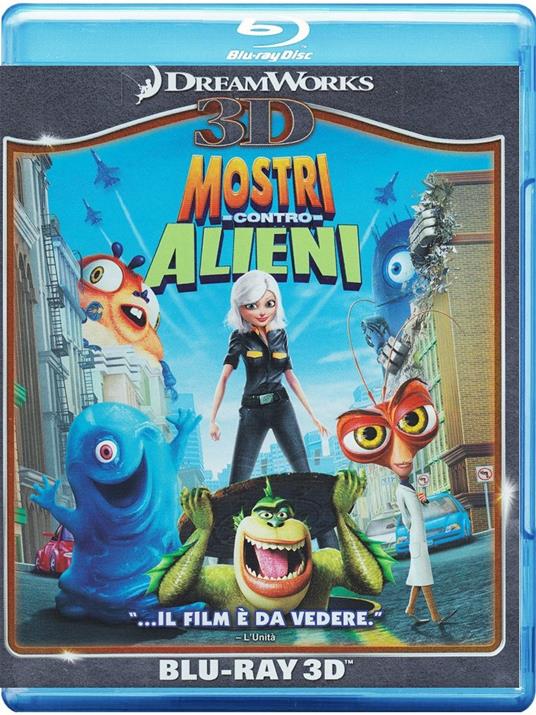 Mostri contro alieni. 3D (Blu-ray + Blu-ray 3D) di Rob Letterman,Conrad Vernon