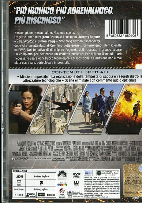 Mission: Impossible. Protocollo Fantasma di Brad Bird - DVD - 3