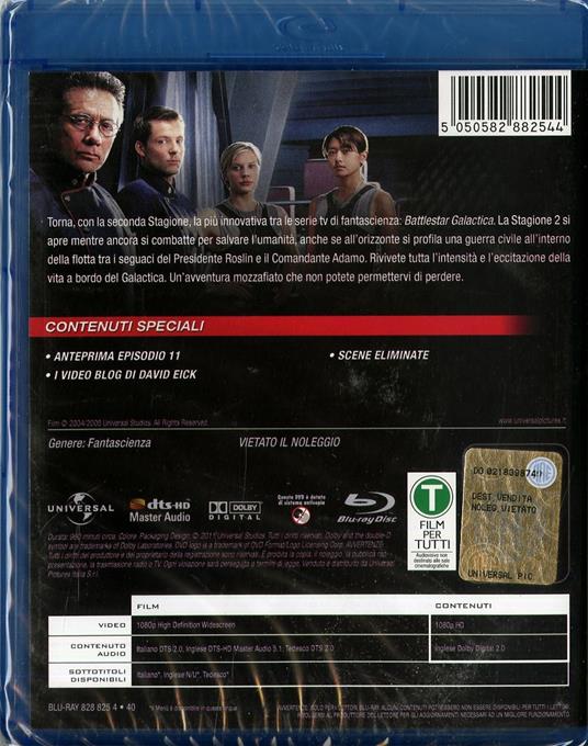 Battlestar Galactica. Stagione 2 (5 Blu-ray) di Michael Rymer,Sergio Mimica-Gezzan,Allan Kroeker,Rod Hardy - Blu-ray - 2