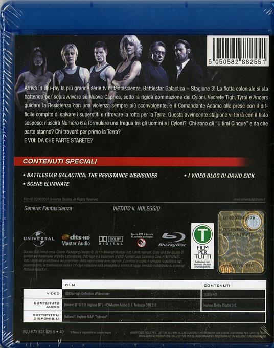 Battlestar Galactica. Stagione 3 (5 Blu-ray) di Sergio Mimica-Gezzan,Félix Enríquez Alcalá,Michael Rymer,Jean de Segonzac - Blu-ray - 2