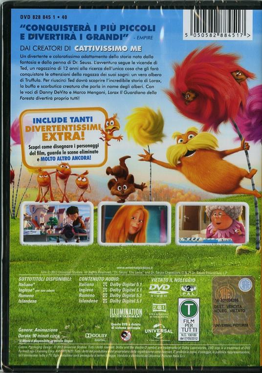 Lorax. Il guardiano della foresta di Chris Renaud,Kyle Balda - DVD - 2