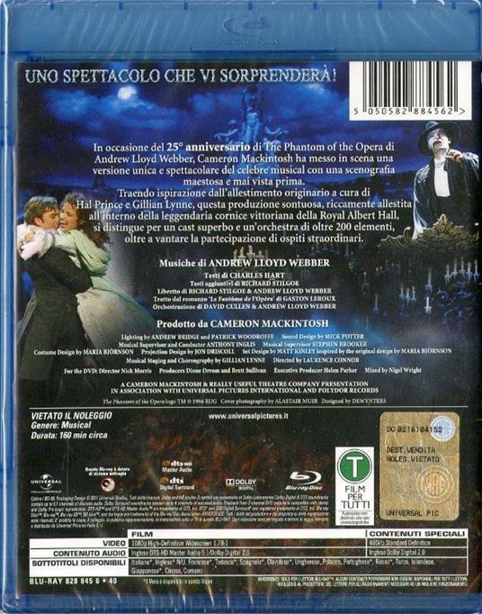 Il fantasma dell'opera. 25° anniversario di Laurence Connor - Blu-ray - 2