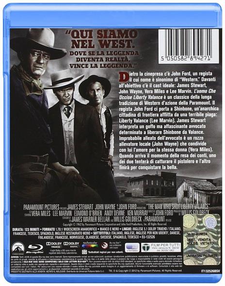 L' uomo che uccise Liberty Valance (Blu-ray) di John Ford - Blu-ray - 2