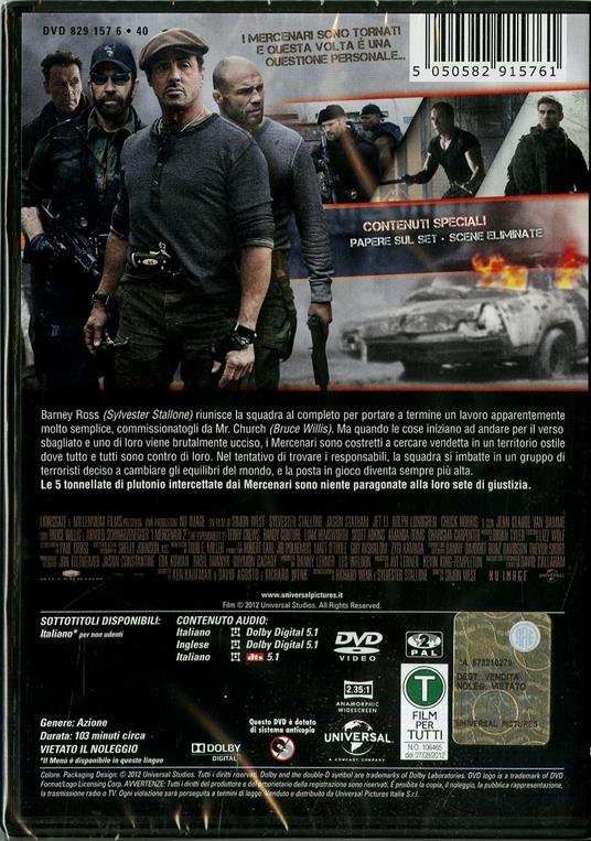 I mercenari 2. The Expendables (DVD) - DVD - Film di Simon West