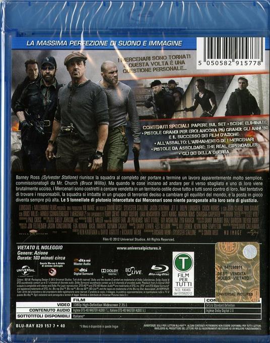 I mercenari 2. The Expendables - Blu-ray - Film di Simon West Avventura