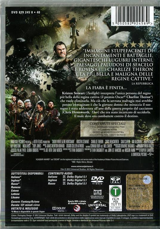 Biancaneve e il cacciatore (2 DVD)<span>.</span> Limited Edition di Rupert Sanders - DVD - 2