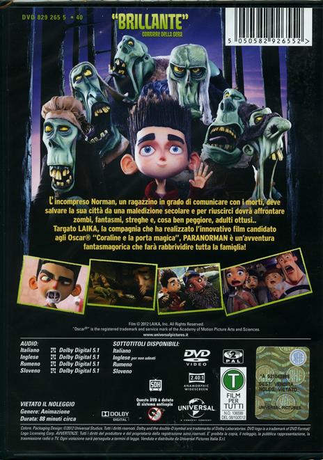 ParaNorman di Sam Fell,Chris Butler - DVD - 2