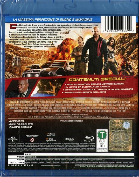 Death Race: Inferno di Roel Reiné - Blu-ray - 2