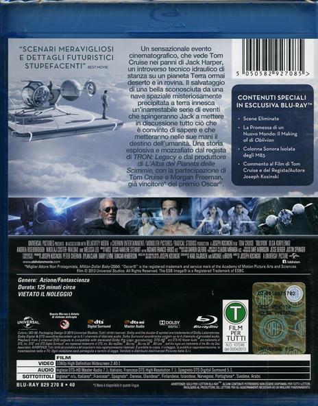 Oblivion di Joseph Kosinski - Blu-ray - 2
