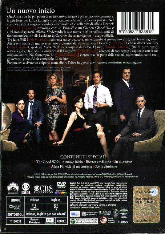 The Good Wife. Stagione 3 (Serie TV ita) (6 DVD) di Brooke Kennedy,Jim McKay,David Platt - DVD - 2