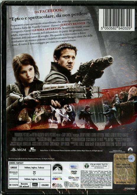 Hansel & Gretel. Cacciatori di streghe di Tommy Wirkola - DVD - 2