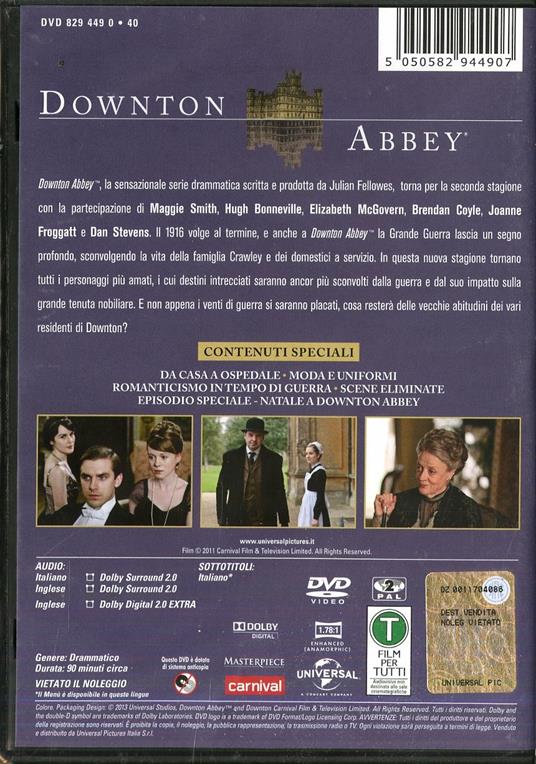 Downton Abbey. Stagione 2 (Serie TV ita) (4 DVD) di Ashley Pearce,Andy Goddard,Brian Kelly - DVD - 2