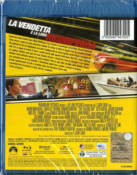 The Italian Job di F. Gary Gray - Blu-ray - 2