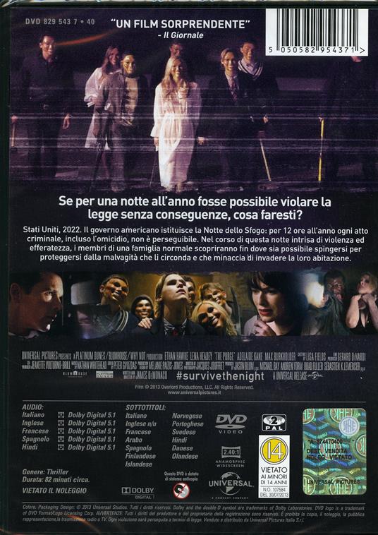 La notte del giudizio di James DeMonaco - DVD - 2