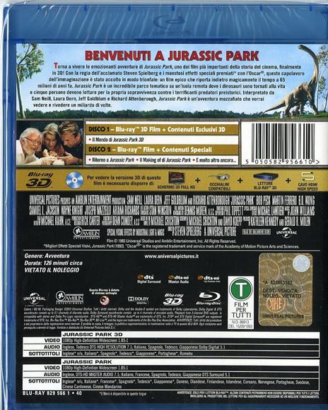 Jurassic Park 3D (2 Blu-ray) di Steven Spielberg - 2