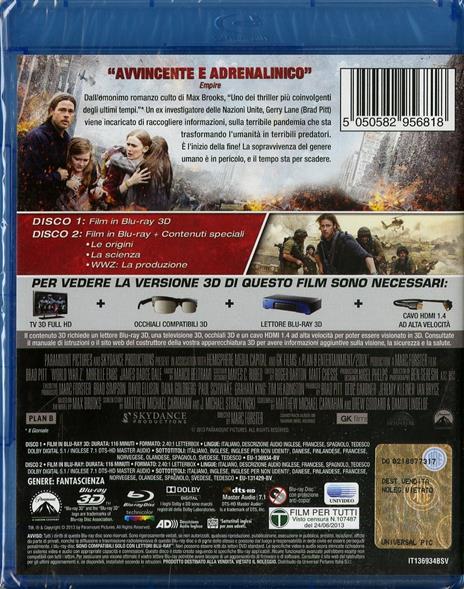 World War Z 3D (Blu-ray + Blu-ray 3D) di Marc Forster - 2