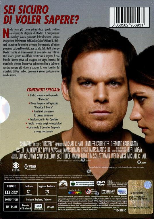 Dexter. Stagione 7 (4 DVD) di John Dahl,Steve Shill,Holly Dale,Alik Sakharov - DVD - 2