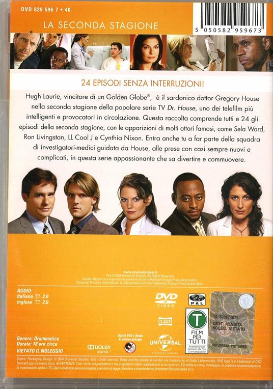 Dr. House. Medical Division. Stagione 2 (6 DVD) di Greg Yaitanes,Deran Sarafian,Daniel Sackheim - DVD - 2