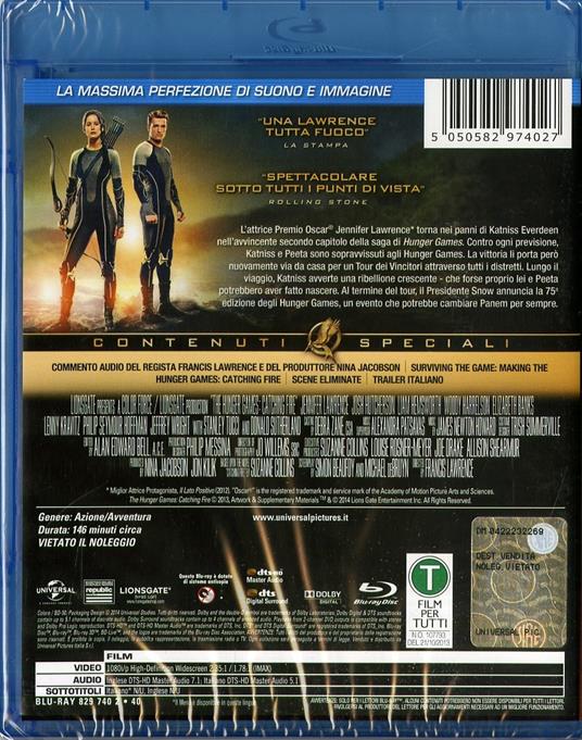 Hunger Games. La ragazza di fuoco di Francis Lawrence - Blu-ray - 2