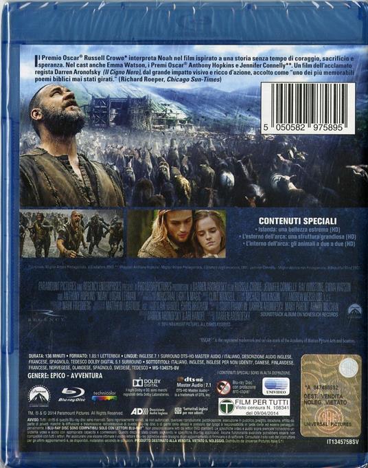 Noah di Darren Aronofsky - Blu-ray - 2