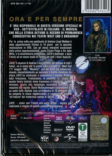 Andrew Lloyd Webber. Cats di David Mallet - DVD - 2