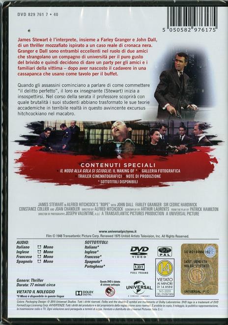 Nodo alla gola di Alfred Hitchcock - DVD - 2