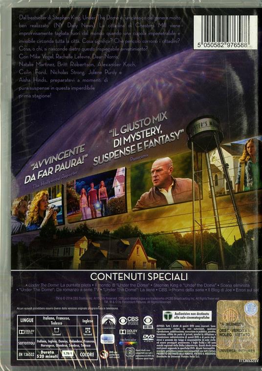 Under the Dome. Stagione 1 (4 DVD) di Jack Bender,Kari Skogland,David Barrett - DVD - 2
