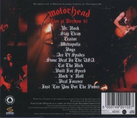 Live at Brixton '87 - CD Audio di Motörhead - 2
