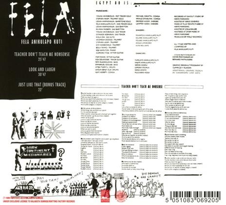 Teacher Don't Teach me - CD Audio di Fela Kuti - 2
