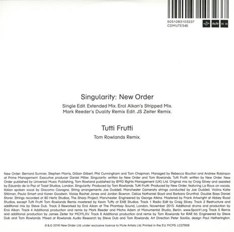 Singularity - CD Audio Singolo di New Order - 2