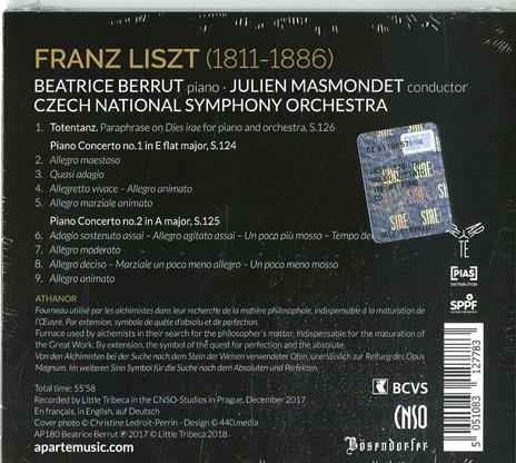 Totentanz - Concerto per pianoforte n.1, n.2 - CD Audio di Franz Liszt,Beatrice Berrut - 2