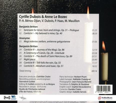 Canticles - CD Audio di Benjamin Britten - 2
