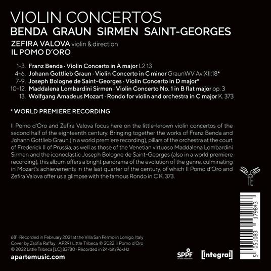 Violin Concertos - CD Audio di Frantisek Benda - 2