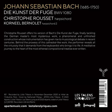 The Art Of Fugue - CD Audio di Johann Sebastian Bach,Christophe Rousset - 2