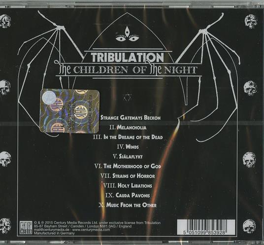 The Children of the Night - CD Audio di Tribulation - 2