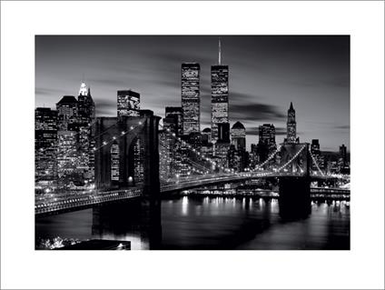 Poster Brooklyn Bridge. B&W