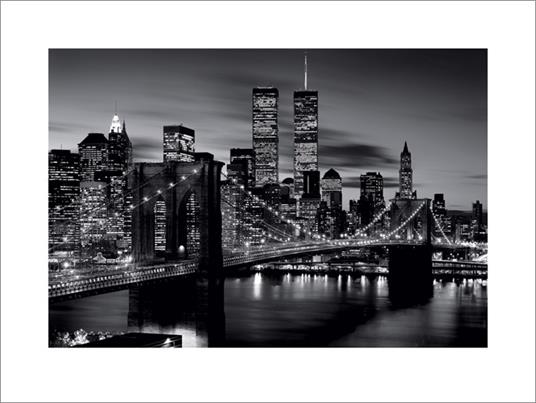 Poster Brooklyn Bridge. B&W
