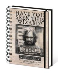 Quaderno A5 Harry Potter. Wanted Sirius Black