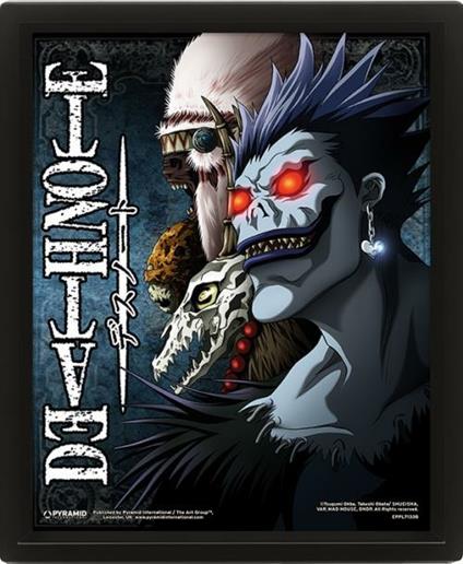 3D Lenticular Poster In Cornice 23,5x28,5cm Death Note. Shinigami